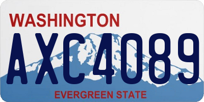 WA license plate AXC4089