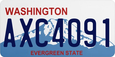 WA license plate AXC4091