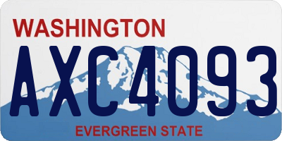 WA license plate AXC4093
