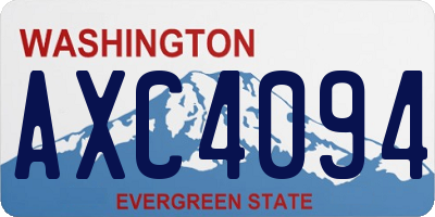 WA license plate AXC4094
