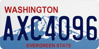 WA license plate AXC4096