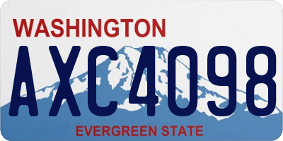 WA license plate AXC4098