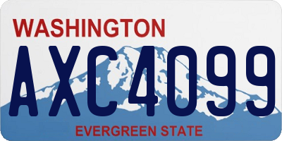 WA license plate AXC4099