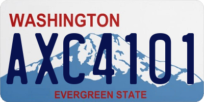 WA license plate AXC4101