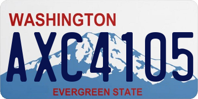 WA license plate AXC4105
