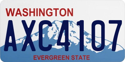 WA license plate AXC4107