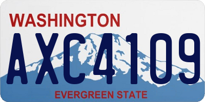 WA license plate AXC4109