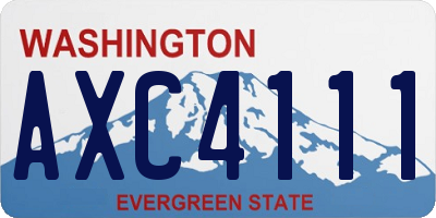 WA license plate AXC4111