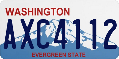 WA license plate AXC4112