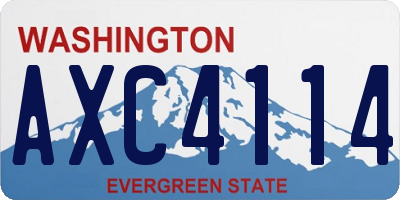 WA license plate AXC4114