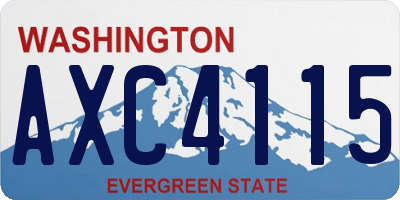 WA license plate AXC4115