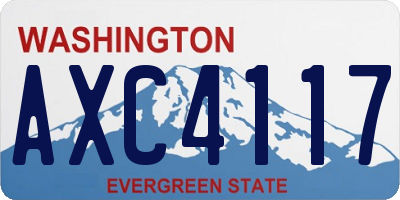 WA license plate AXC4117