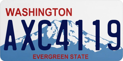 WA license plate AXC4119