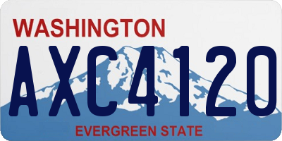 WA license plate AXC4120