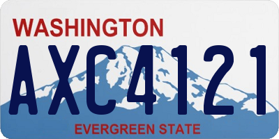 WA license plate AXC4121