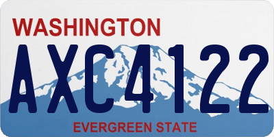 WA license plate AXC4122