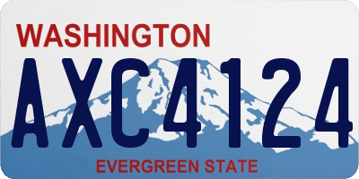 WA license plate AXC4124