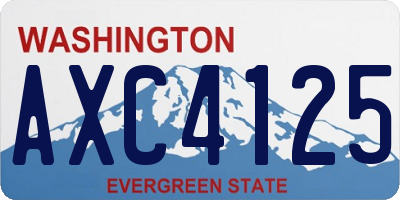 WA license plate AXC4125