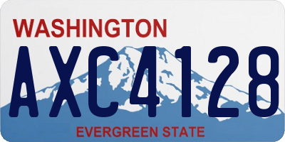 WA license plate AXC4128