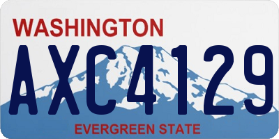 WA license plate AXC4129