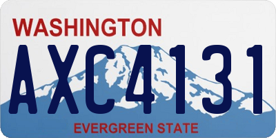 WA license plate AXC4131