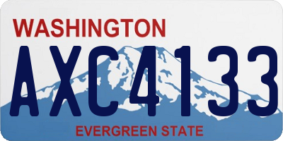WA license plate AXC4133