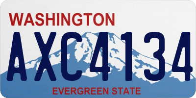 WA license plate AXC4134