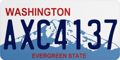 WA license plate AXC4137