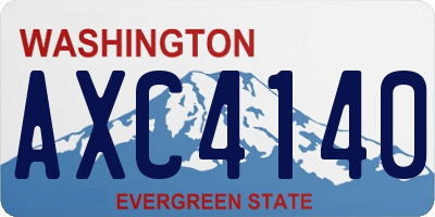 WA license plate AXC4140