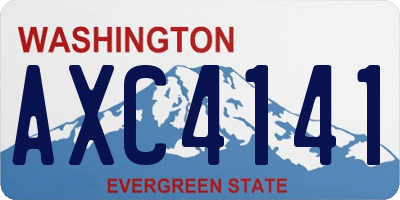 WA license plate AXC4141