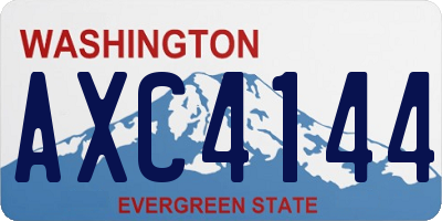 WA license plate AXC4144