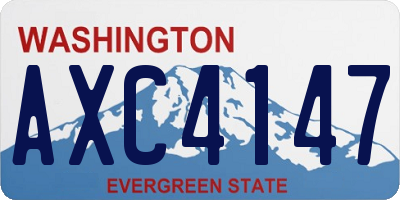 WA license plate AXC4147