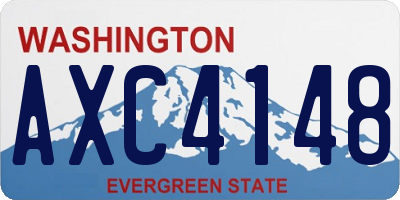 WA license plate AXC4148