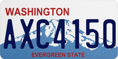 WA license plate AXC4150