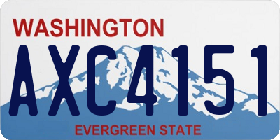 WA license plate AXC4151
