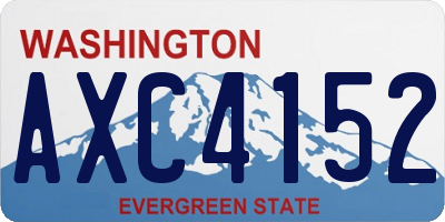 WA license plate AXC4152