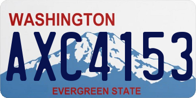 WA license plate AXC4153