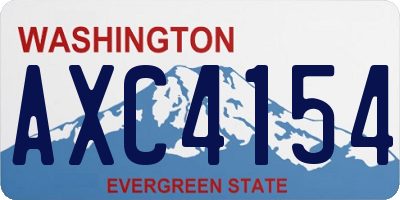 WA license plate AXC4154
