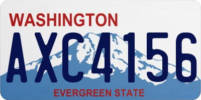 WA license plate AXC4156