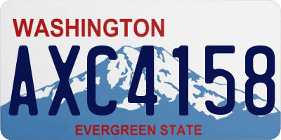 WA license plate AXC4158