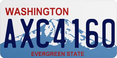 WA license plate AXC4160