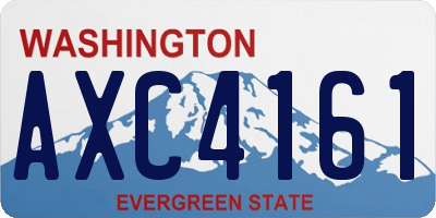 WA license plate AXC4161