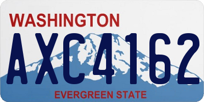 WA license plate AXC4162