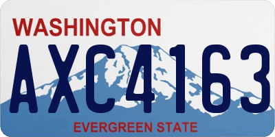 WA license plate AXC4163