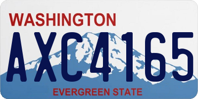 WA license plate AXC4165