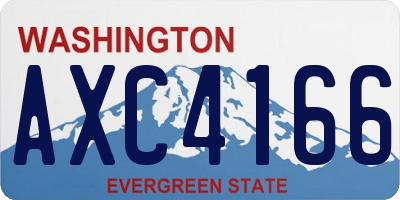 WA license plate AXC4166