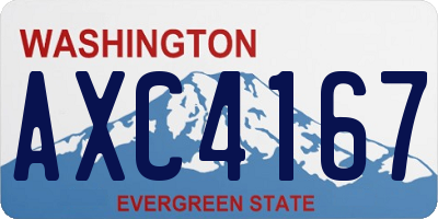 WA license plate AXC4167
