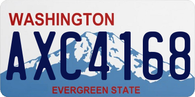 WA license plate AXC4168