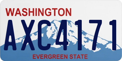 WA license plate AXC4171