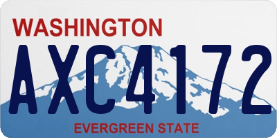 WA license plate AXC4172